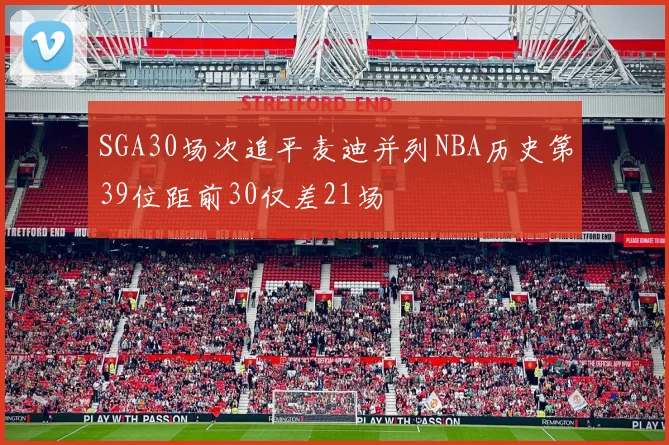SGA30场次追平麦迪并列NBA历史第39位距前30仅差21场